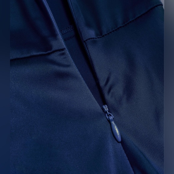 Cider Illusion Ruched Midnight Blue Asymmetrical Dress NWT Medium - Picture 12 of 13